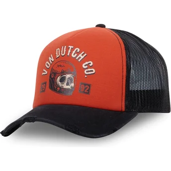 Cappellino trucker arancione e nero CREW17 di Von Dutch