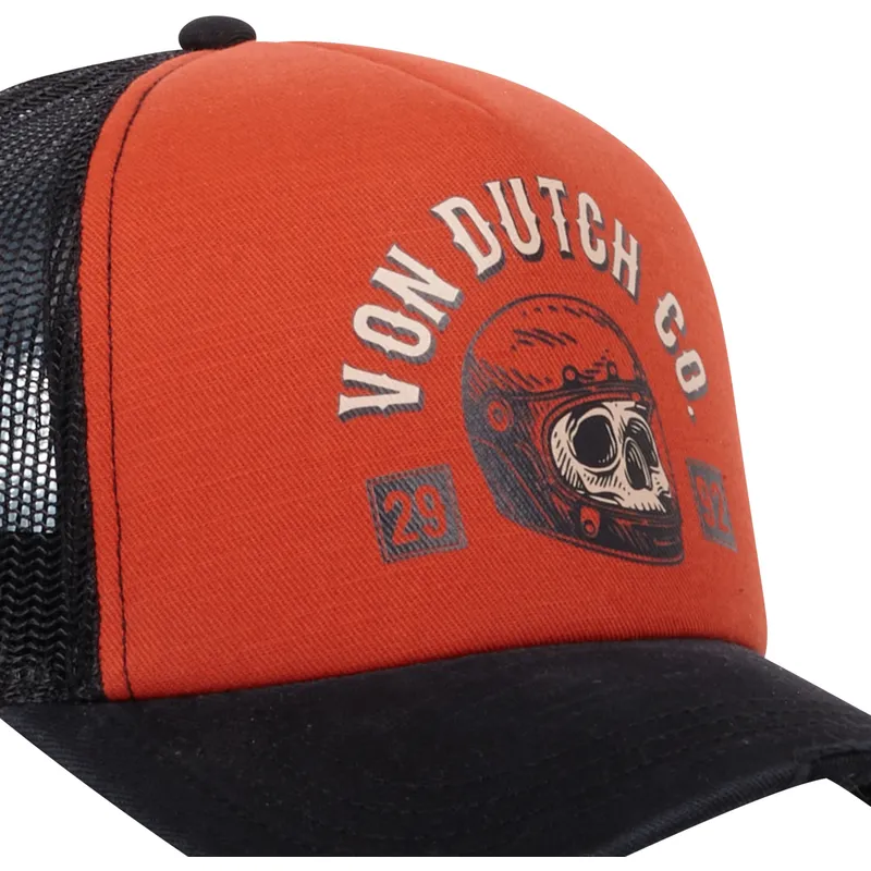 von-dutch-crew17-orange-schwarze-trucker-kappe