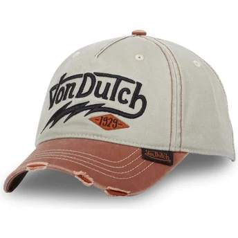 Casquette courbée verte et marron ajustable THU CB Von Dutch