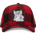 casquette-courbee-rouge-et-noire-snapback-tom-taj5-tj6-looney-tunes-capslab