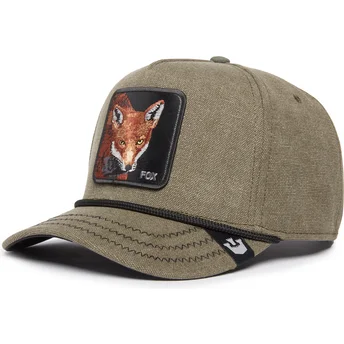 Gorra curva verde snapback zorro Foxy Duck Canvas The Farm de Goorin Bros.