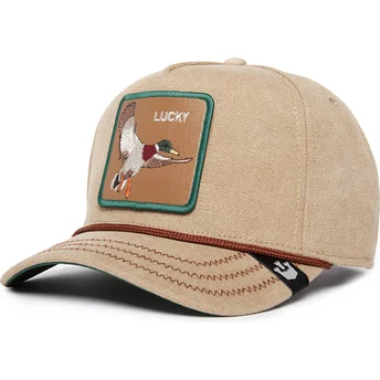 Gorra curva beige snapback pato Lucky Duck Canvas The Farm de Goorin Bros.