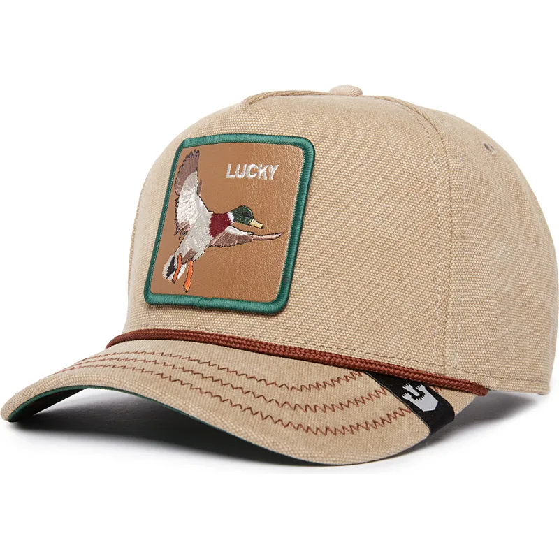 epci-curbata-bej-snapback-lucky-duck-canvas-the-farm-de-goorin-bros