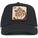 svart-bojd-keps-snapback-lejon-king-field-100-all-season-wool-the-farm-fran-goorin-bros