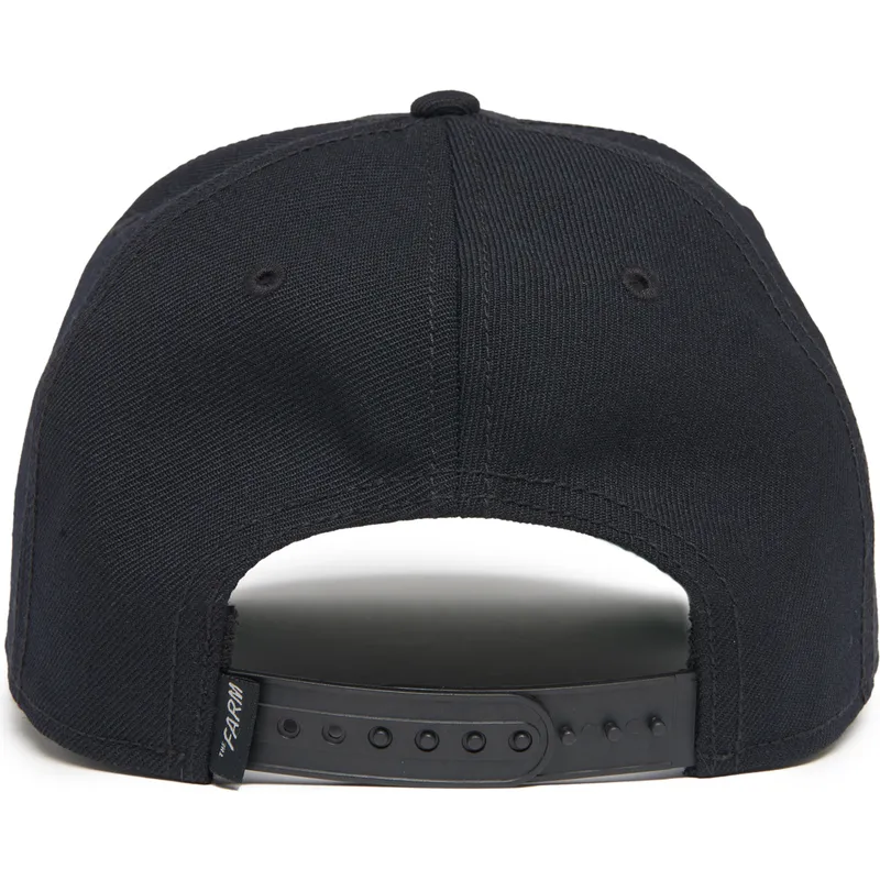 schwarze-snapback-kappe-mit-gebogenem-schirm-lowe-king-field-100-all-season-wolle-the-farm-von-goorin-bros