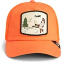 casquette-trucker-orange-canard-game-maybe-park-range-the-farm-goorin-bros