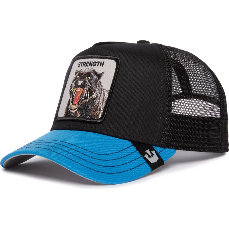 cappello-trucker-nero-e-blu-pantera-strength-panther-fan-the-farm-di-goorin-bros