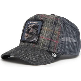 Gorra trucker gris pantera Moon Panther UK Plaid The Farm de Goorin Bros.