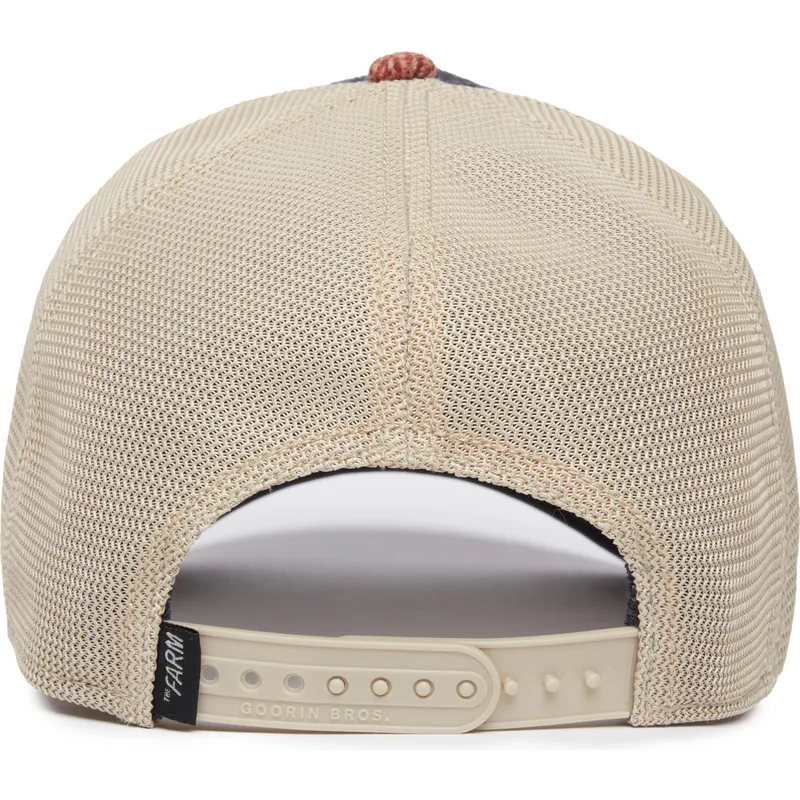 czapka-trucker-wielokolorowa-kogut-cock-moon-rooster-uk-plaid-the-farm-od-goorin-bros