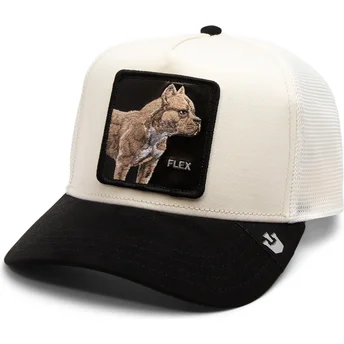 Goorin Bros. Dog Flex The Suede Pitbull The Farm Beige and Black Trucker Hat