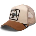 casquette-trucker-beige-et-marron-deadly-the-deadliest-scorpion-eco-brutalism-the-farm-goorin-bros