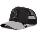 casquette-trucker-noire-et-grise-panthere-the-black-panther-big-cats-the-farm-goorin-bros