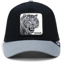 goorin-bros-svart-och-gra-truckerkeps-med-tiger-the-savage-tiger-big-cats-the-farm