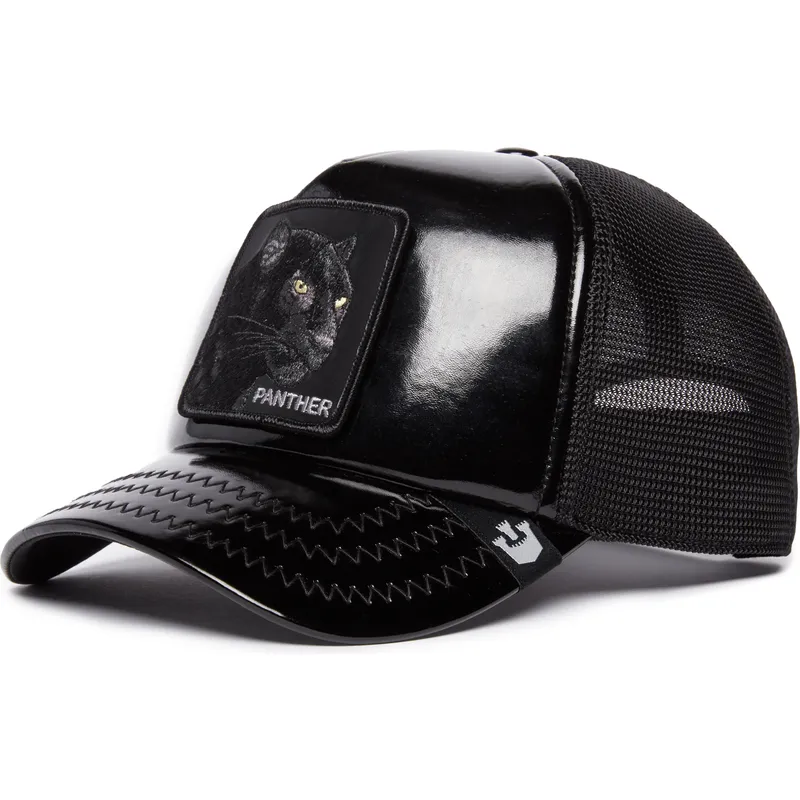 epci-curbata-negru-snapback-obsidian-panther-puff-patent-the-farm-de-goorin-bros