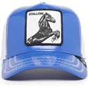 truckerkeps-bla-och-vit-hast-stallion-horsepower-puff-patent-the-farm-fran-goorin-bros