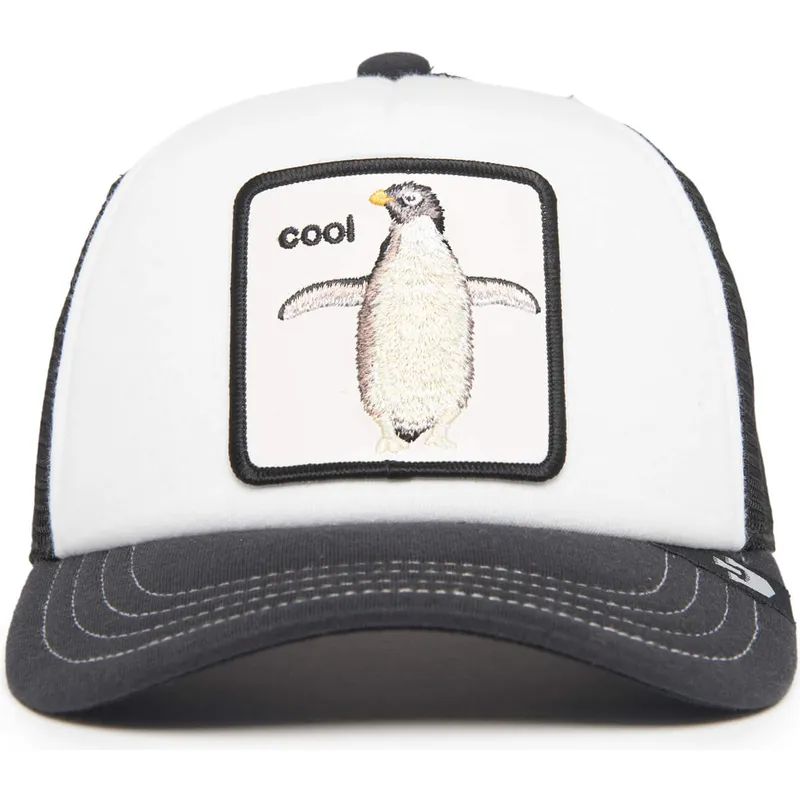 cappellino-trucker-bianco-e-nero-per-bambino-pinguino-cool-tuxie-the-farm-di-goorin-bros