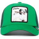 casquette-trucker-verte-pour-enfant-chien-playful-playtime-the-farm-goorin-bros