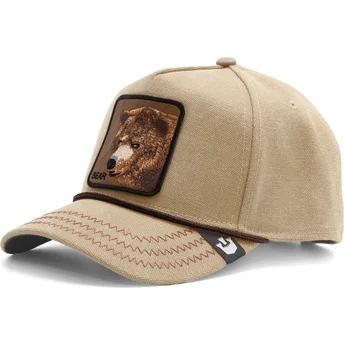 epci-curbata-maro-snapback-bear-bare-duck-canvas-the-farm-de-goorin-bros