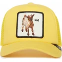 casquette-trucker-jaune-pour-enfant-chevre-kid-kid-the-farm-goorin-bros