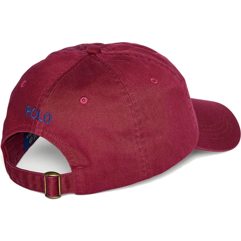 cappellino-curvo-granata-regolabile-cotton-chino-classic-sport-di-polo-ralph-lauren