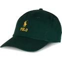 casquette-courbee-verte-ajustable-avec-logo-jaune-classic-sport-polo-ralph-lauren