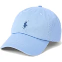 casquette-courbee-bleue-claire-ajustable-avec-logo-bleu-cotton-chino-classic-sport-polo-ralph-lauren