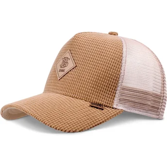 Casquette trucker beige HFT Waffle Cord Djinns