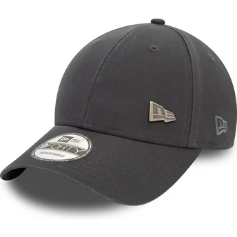 Gorra curva gris ajustable 9FORTY Pin de New Era