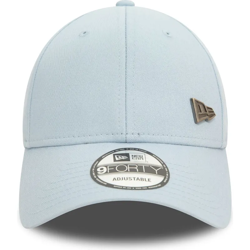 cappellino-curvo-azzurro-regolabile-9forty-pin-di-new-era