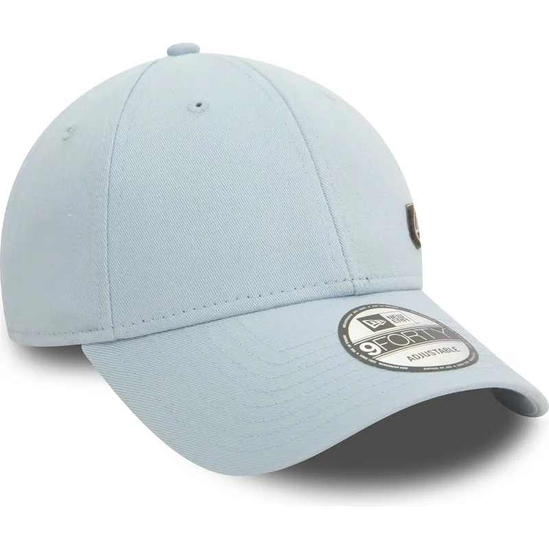 hellblaue-verstellbare-curved-cap-9forty-pin-von-new-era