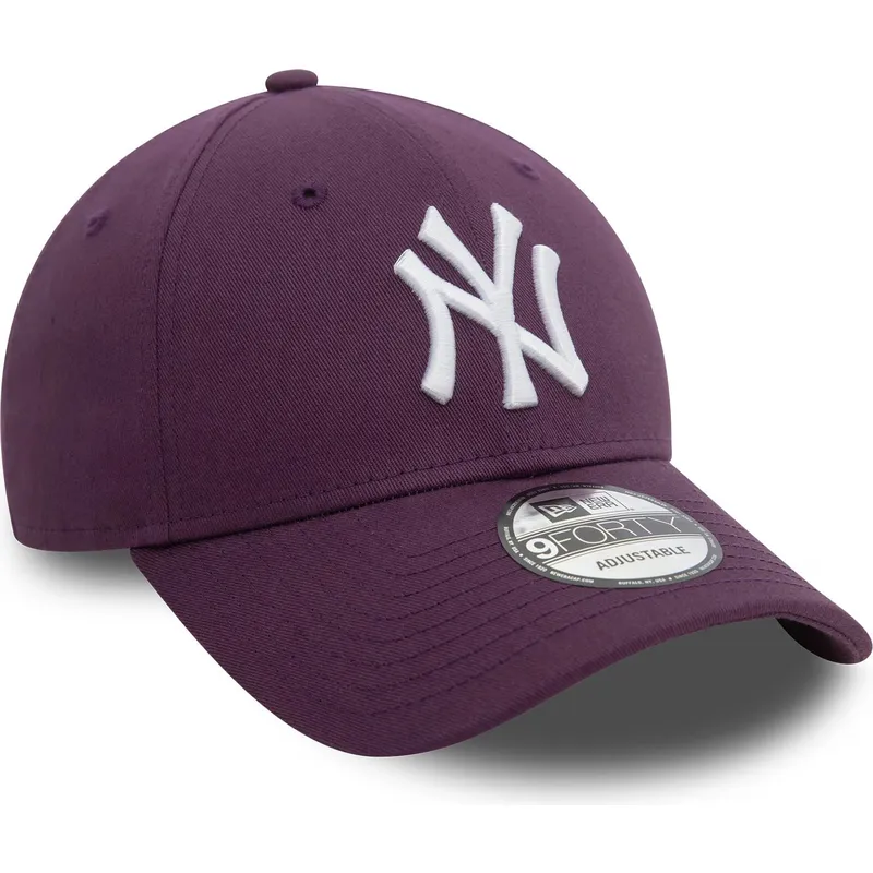 casquette-courbee-violette-ajustable-9forty-league-essential-new-york-yankees-mlb-new-era