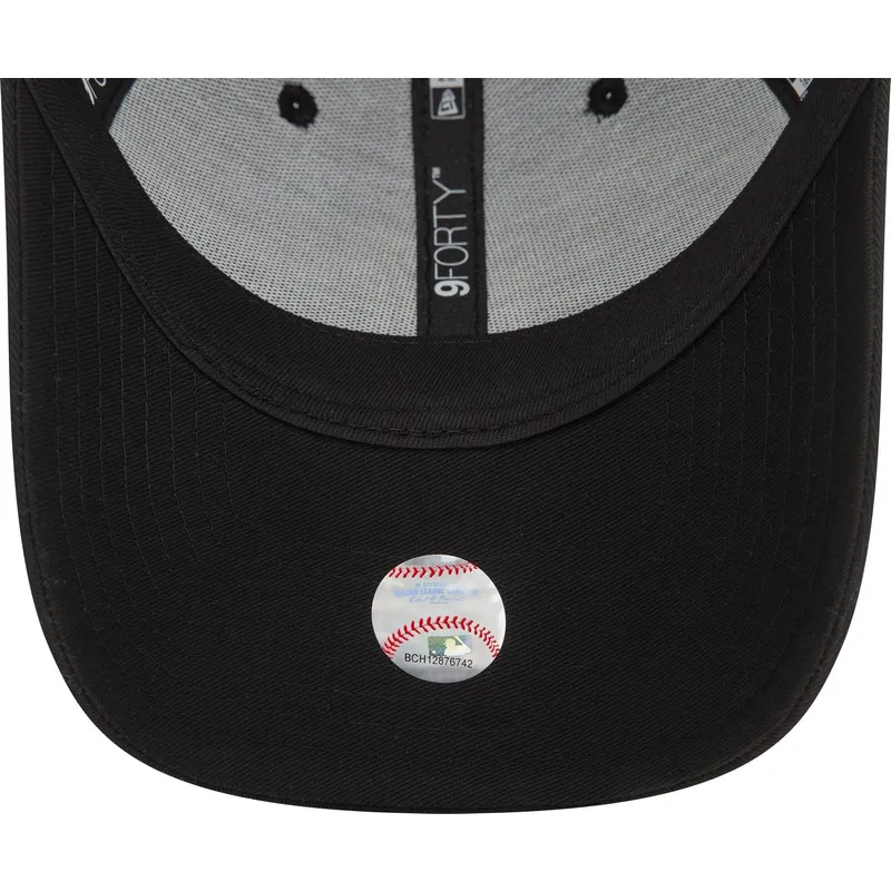 new-era-new-york-yankees-mlb-9forty-check-infill-verstellbare-schwarze-curved-cap