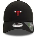 casquette-courbee-noire-ajustable-9forty-repreve-mini-logo-chicago-bulls-nba-new-era