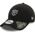 casquette-courbee-noire-ajustable-9forty-repreve-mini-logo-las-vegas-raiders-nfl-new-era