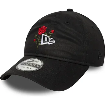 Cappellino curvo nero regolabile 9TWENTY Rose Icon di New Era