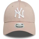 casquette-courbee-rose-ajustable-pour-femme-9forty-glitter-new-york-yankees-mlb-new-era