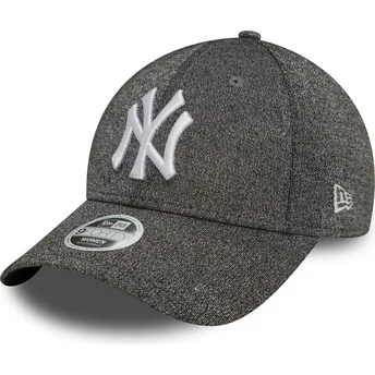 Svart böjd justerbar keps för dam 9FORTY Glitter från New York Yankees MLB av New Era