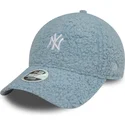 casquette-courbee-bleue-claire-ajustable-pour-femme-9forty-borg-new-york-yankees-mlb-new-era