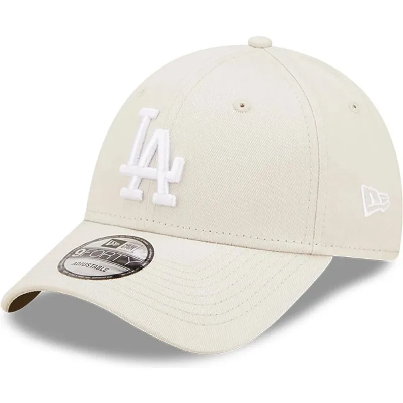bezowa-regulowana-czapka-z-daszkiem-9forty-league-essential-los-angeles-dodgers-mlb-new-era