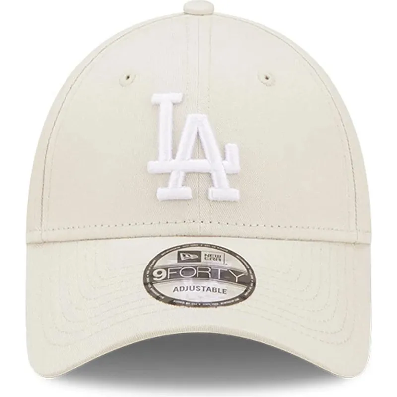 bezowa-regulowana-czapka-z-daszkiem-9forty-league-essential-los-angeles-dodgers-mlb-new-era