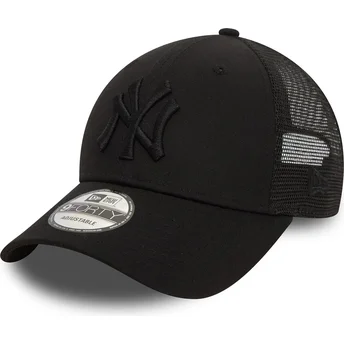 Czarna regulowana czapka trucker z czarnym logo 9FORTY Home Field New York Yankees MLB od New Era