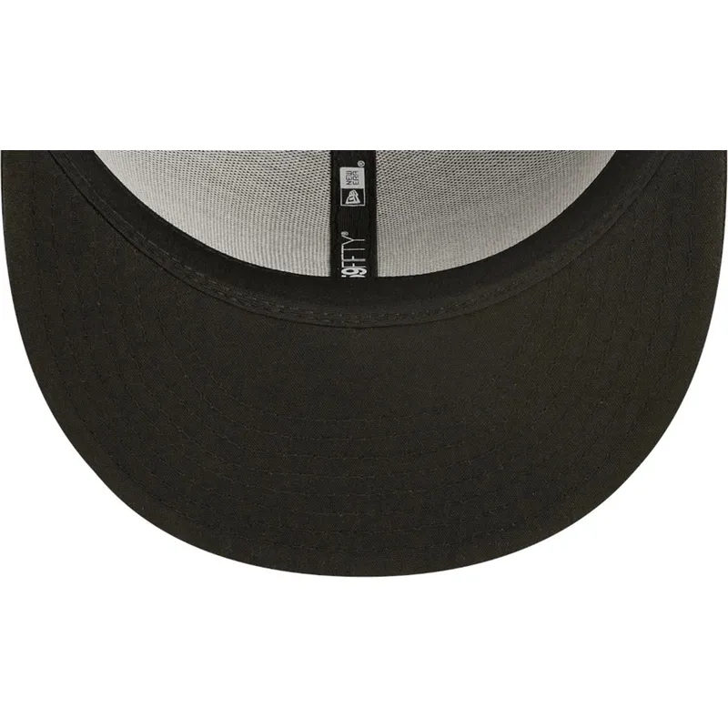 cappello-piatto-nero-aderente-59fifty-ac-perf-dei-miami-marlins-mlb-di-new-era