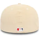 gorra-curva-beige-y-marron-ajustada-59fifty-low-profile-cord-de-los-angeles-dodgers-mlb-de-new-era