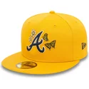 epci-plata-galben-fitted-59fifty-icon-de-atlanta-braves-mlb-de-new-era