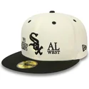 new-era-flat-brim-59fifty-93-division-chicago-white-sox-mlb-beige-and-black-fitted-cap