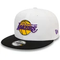 czapka-z-daszkiem-plaska-czarno-biala-snapback-9fifty-white-crown-patch-los-angeles-lakers-nba-od-new-era