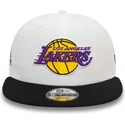 gorra-plana-blanca-y-negra-snapback-9fifty-white-crown-patch-de-los-angeles-lakers-nba-de-new-era