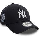 casquette-courbee-bleue-marine-ajustable-9forty-side-patch-new-york-yankees-mlb-new-era