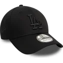 gorra-curva-negra-ajustada-con-logo-negro-39thirty-monochrome-de-los-angeles-dodgers-mlb-de-new-era