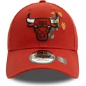 gorra-curva-naranja-ajustable-9forty-flower-icon-de-chicago-bulls-nba-de-new-era